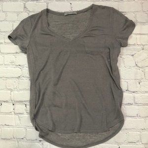 Tart Gray Sweater Tee with pocket Sz S